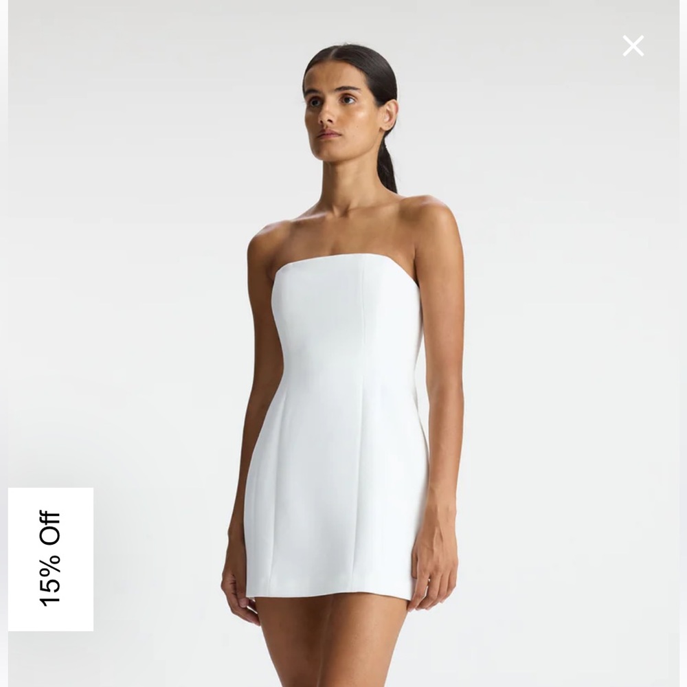 ALC Elsie Strapless Mini Dress In White